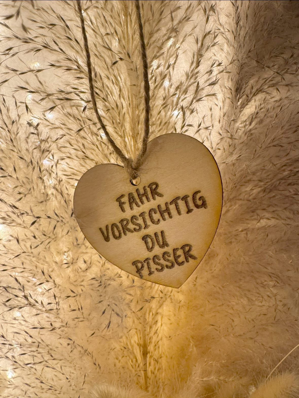 Holzherz „Vorsichtig“